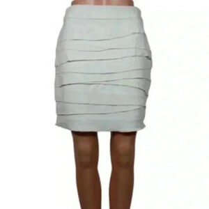 Adam by Adam Lippes Distressed Tiered Cotton Skirt Size 2